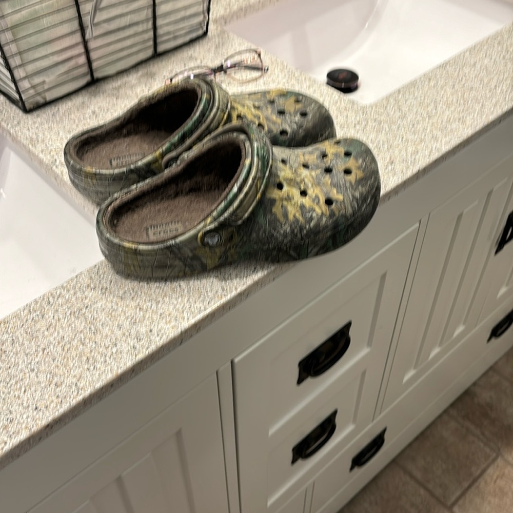 Fuzzy Camp Crocs